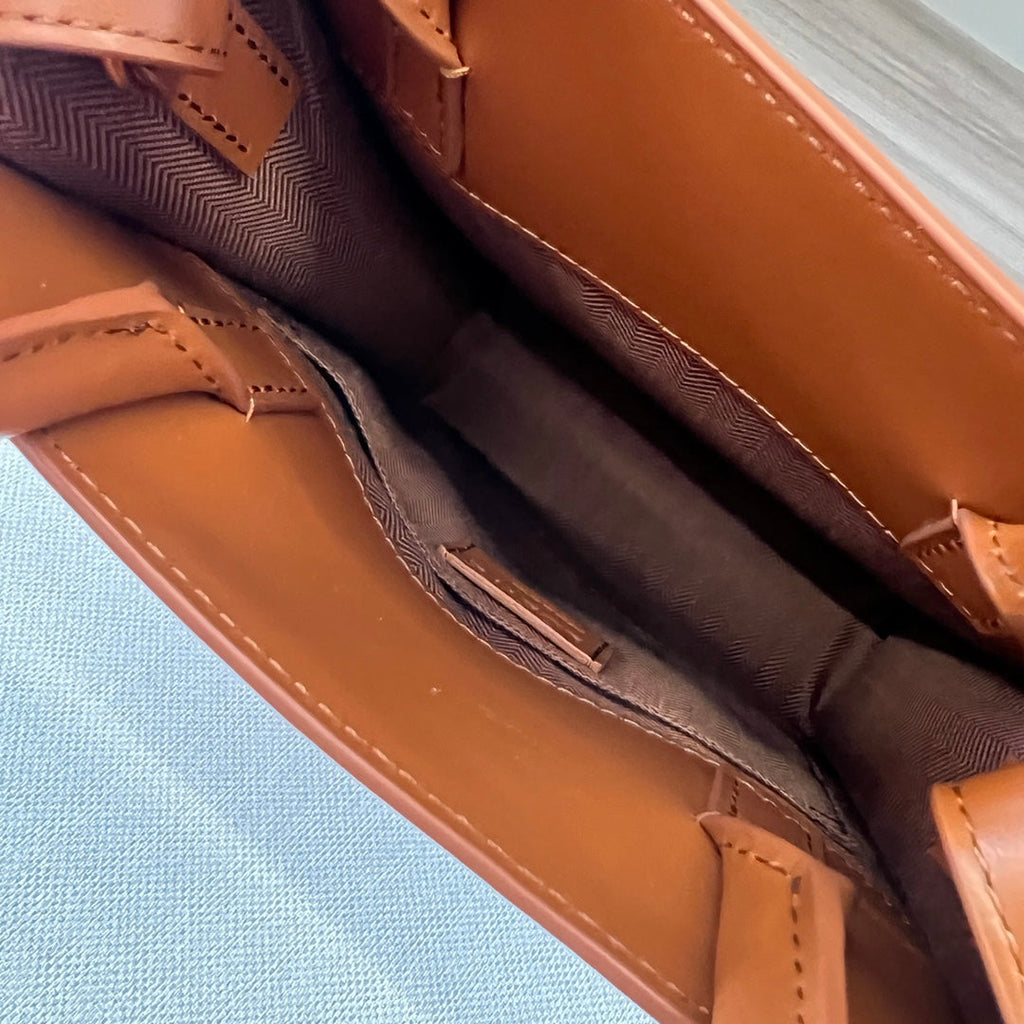 LOEWE STANDARD A5 TOTE BAG IN BRONZE BROWN CALFSKIN