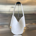 BOTTEGA VENETA MINI SOLSTICE 30 WHITE LAMBSKIN