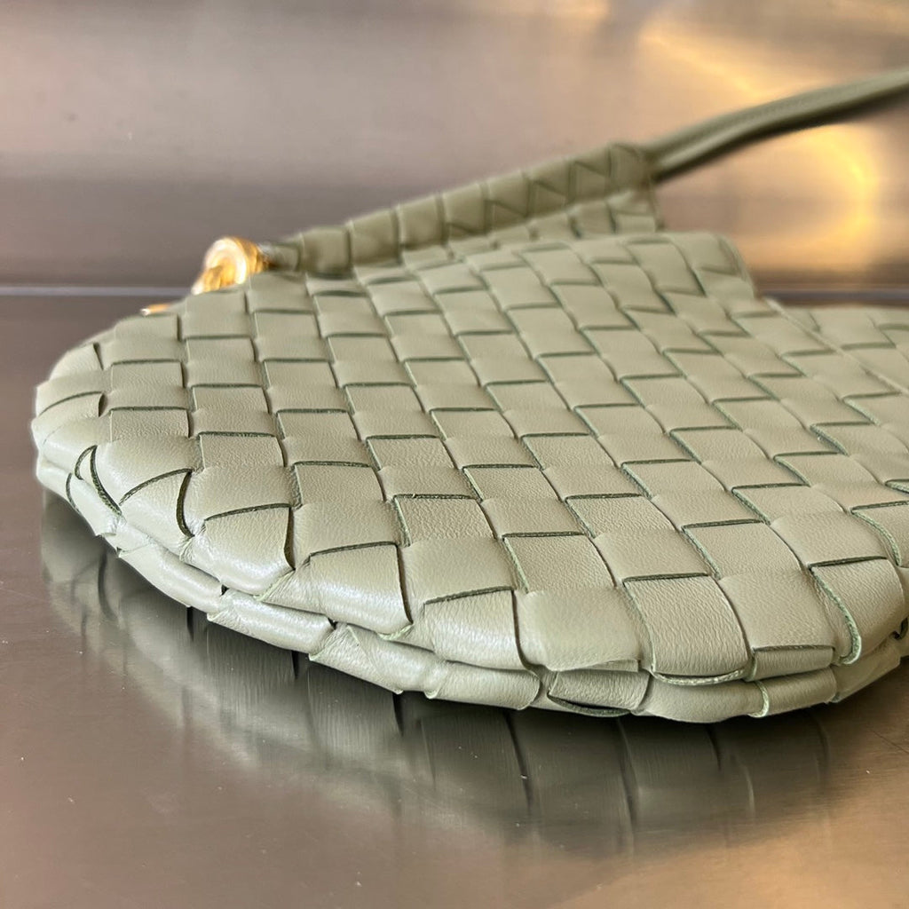 BOTTEGA VENETA MINI SOLSTICE 30 SARDINE GREY LAMBSKIN