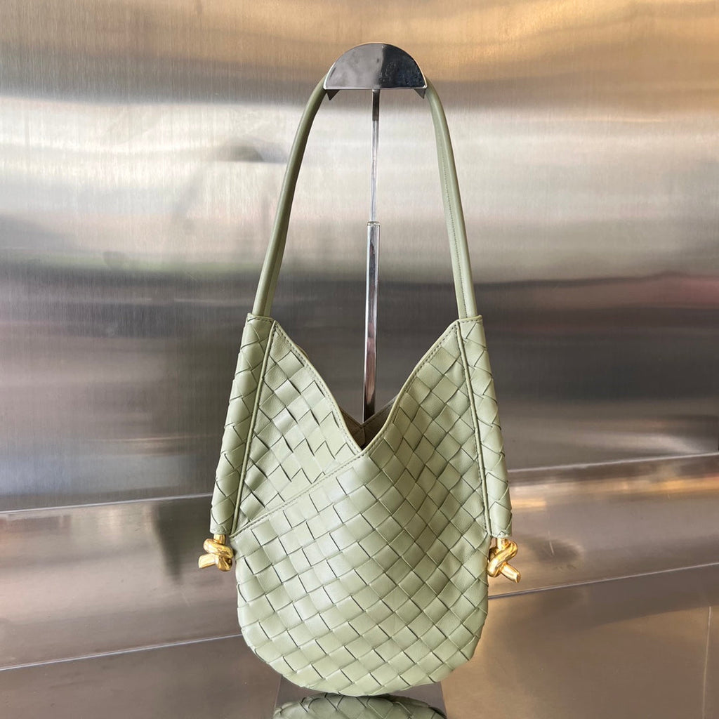 BOTTEGA VENETA MINI SOLSTICE 30 SARDINE GREY LAMBSKIN