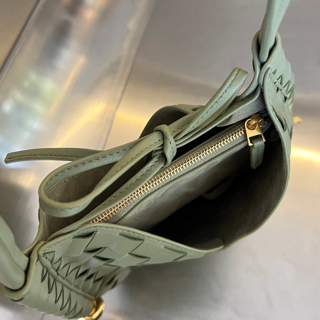 BOTTEGA VENETA MINI SOLSTICE 30 SARDINE GREY LAMBSKIN