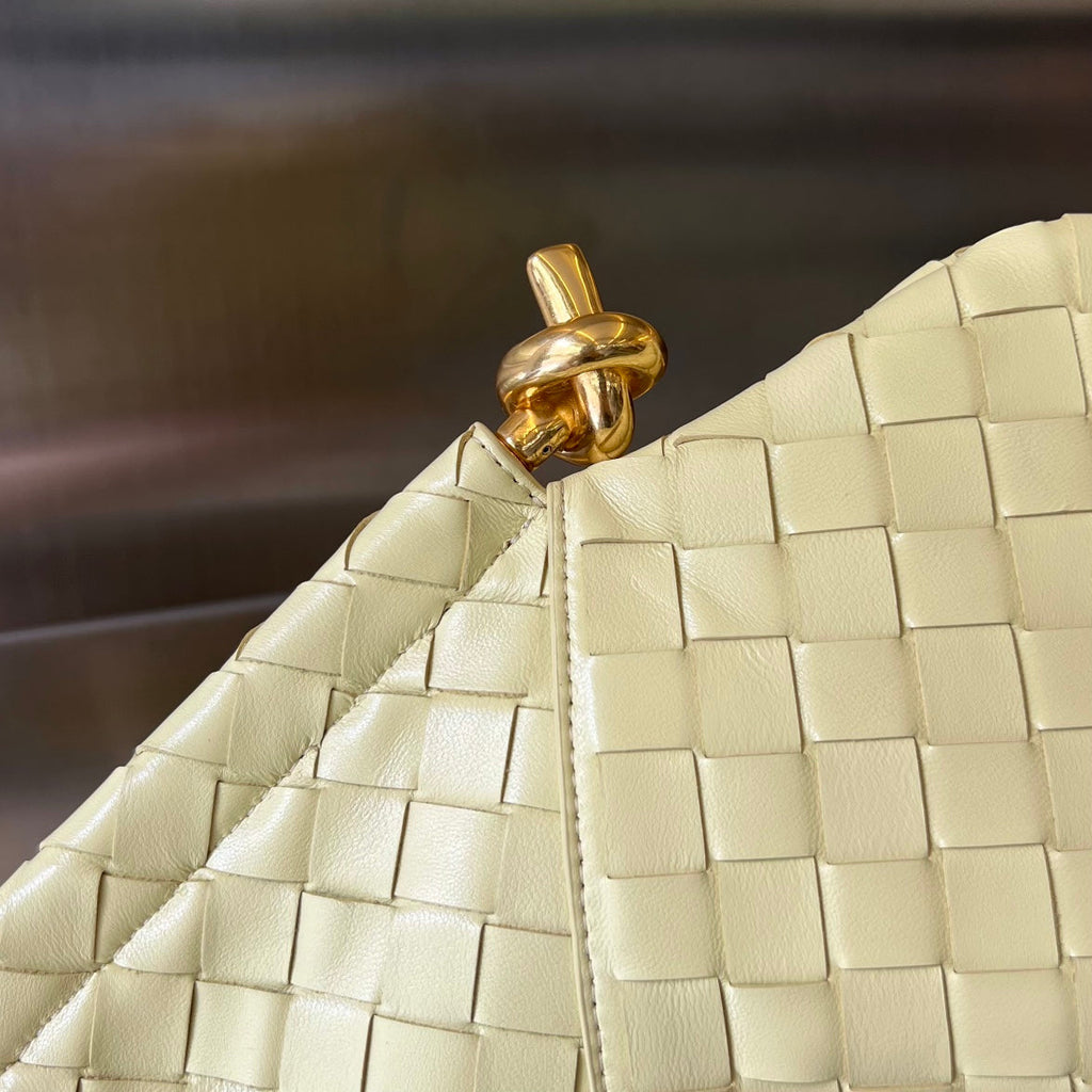 BOTTEGA VENETA MINI SOLSTICE 30 DARK CREAM LAMBSKIN