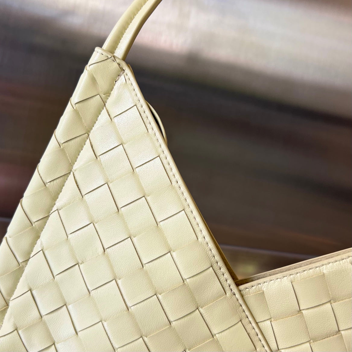 BOTTEGA VENETA MINI SOLSTICE 30 DARK CREAM LAMBSKIN