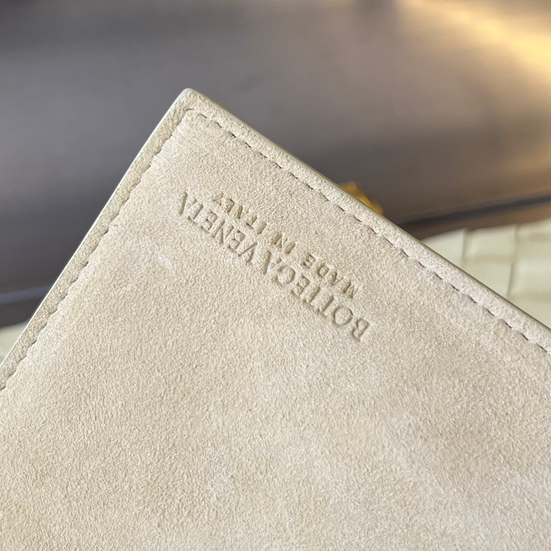 BOTTEGA VENETA MINI SOLSTICE 30 DARK CREAM LAMBSKIN