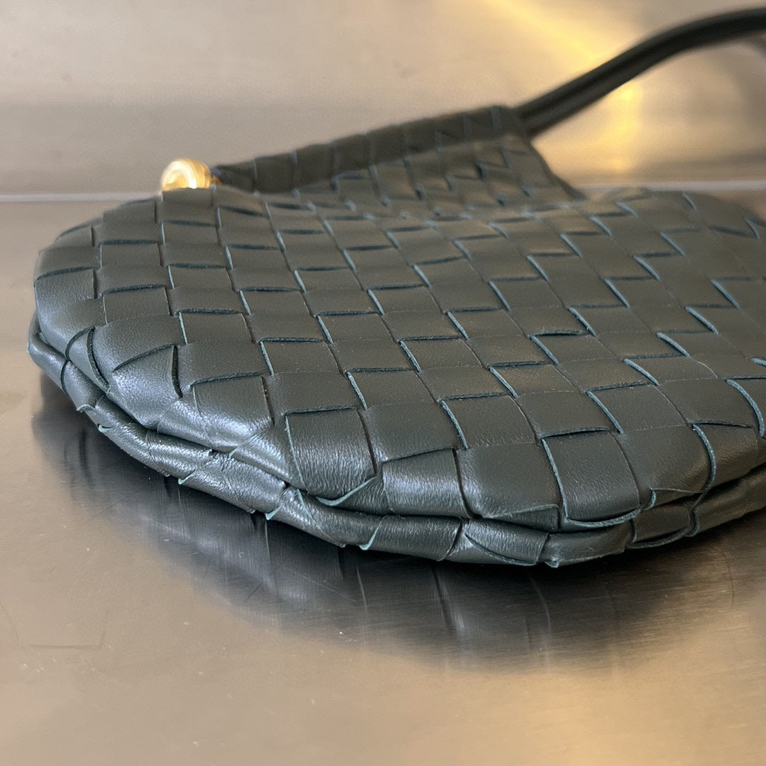 BOTTEGA VENETA MINI SOLSTICE 30 BLACK LAMBSKIN
