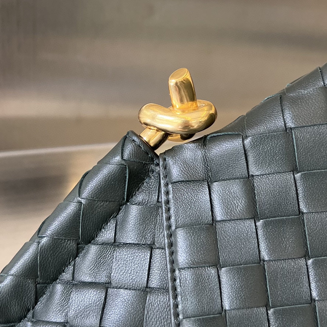 BOTTEGA VENETA MINI SOLSTICE 30 BLACK LAMBSKIN