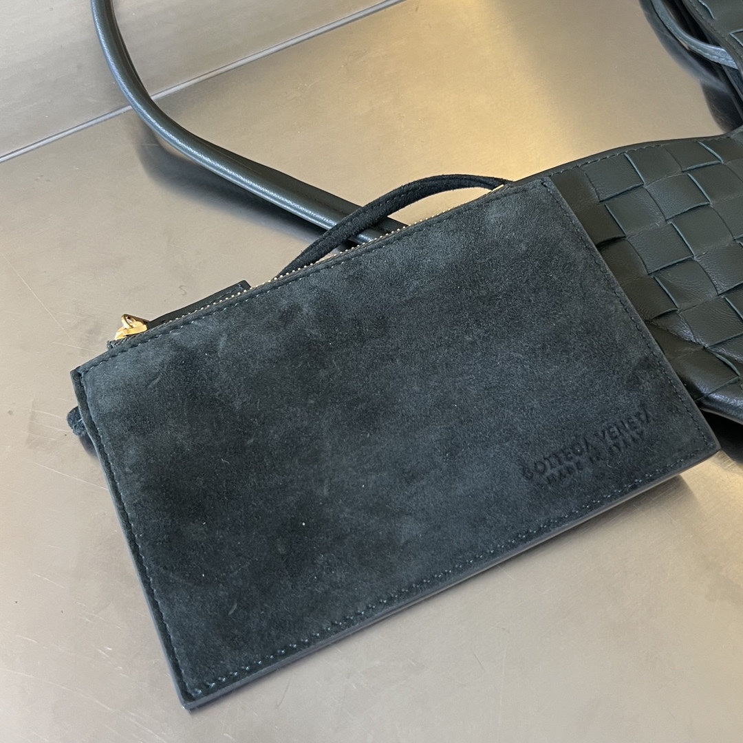 BOTTEGA VENETA MINI SOLSTICE 30 BLACK LAMBSKIN