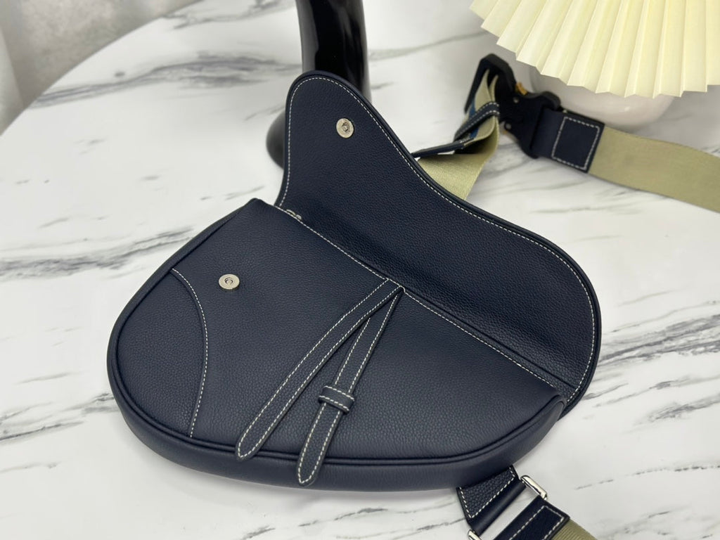 DIOR SADDLE 28 BAG IN BLACK LAMBSKIN