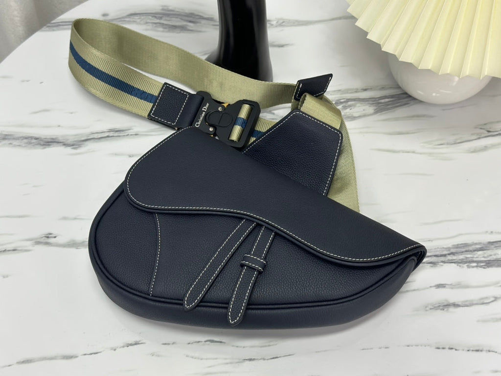 DIOR SADDLE 28 BAG IN BLACK LAMBSKIN