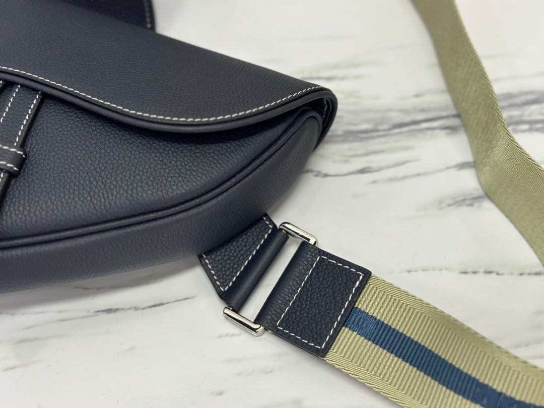 DIOR SADDLE 28 BAG IN BLACK LAMBSKIN