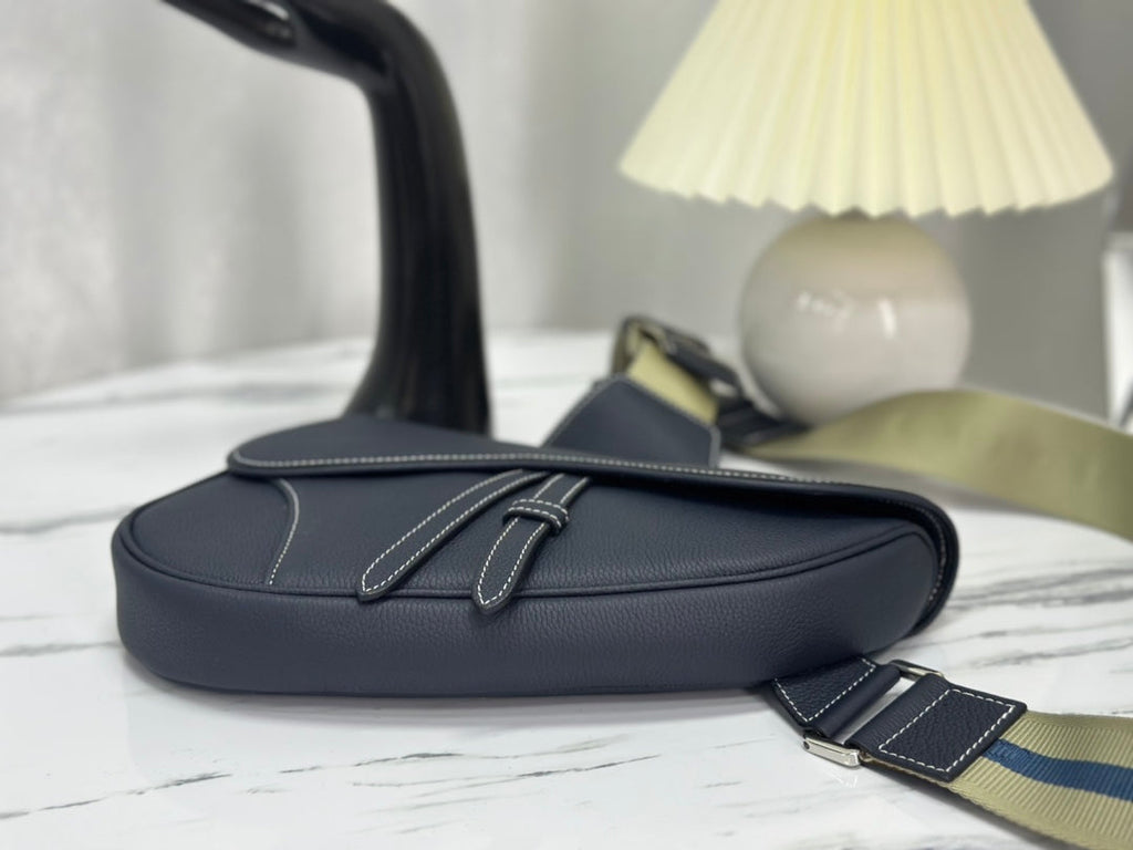 DIOR SADDLE 28 BAG IN BLACK LAMBSKIN