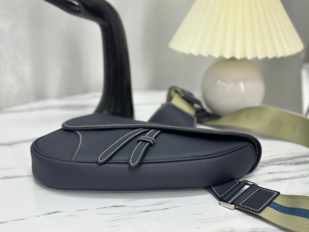 DIOR SADDLE 28 BAG IN BLACK LAMBSKIN