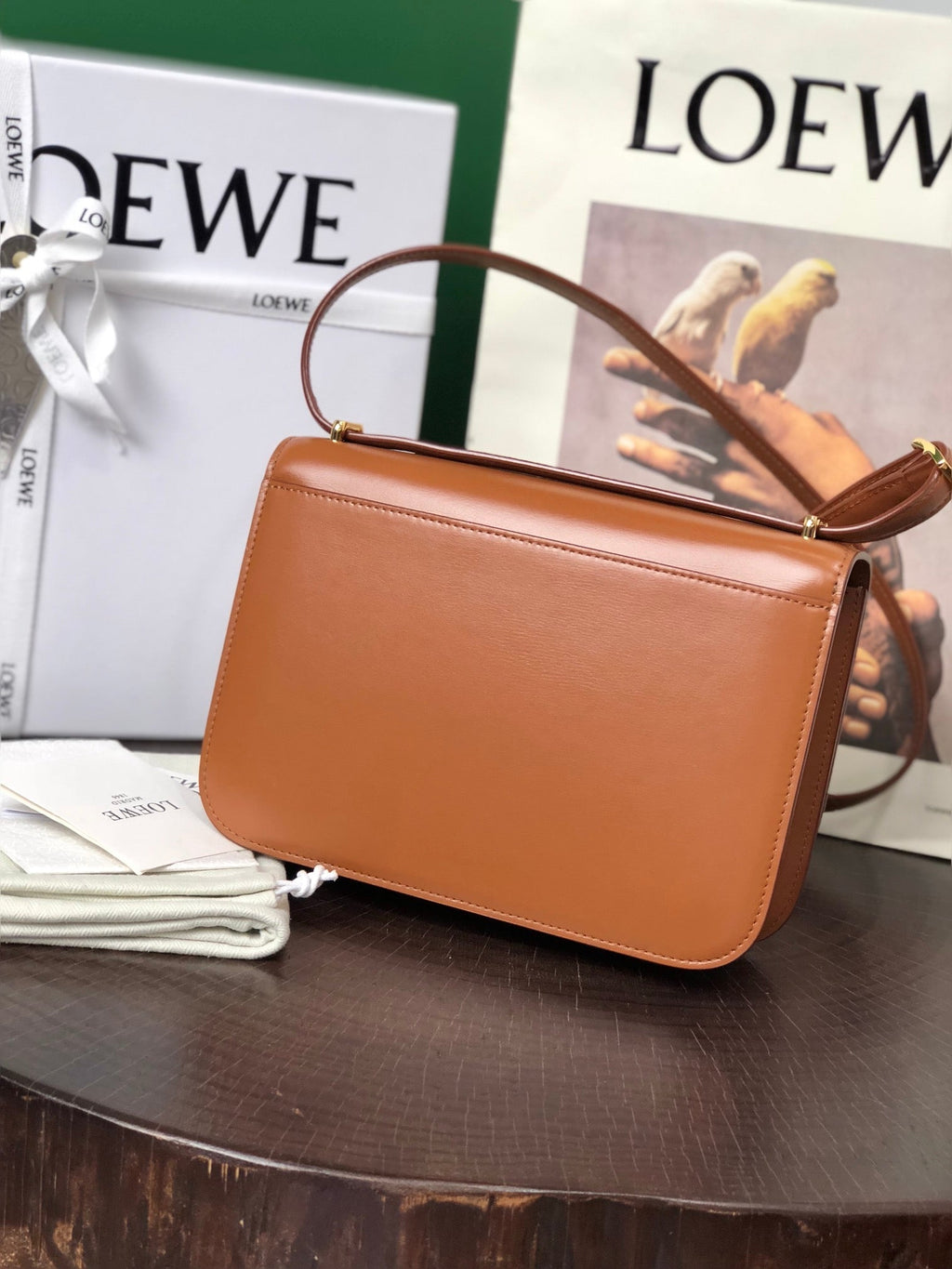 LOEWE LOE GOYA BAG 23 IN WARM DESERT SILK CALFSKIN