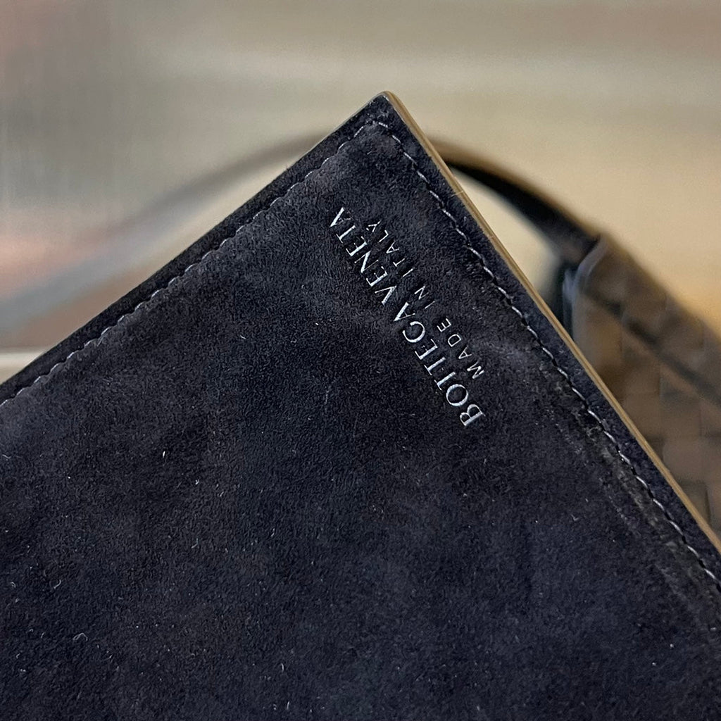 BOTTEGA VENETA MEDIUM SOLSTICE 44 BLACK LAMBSKIN