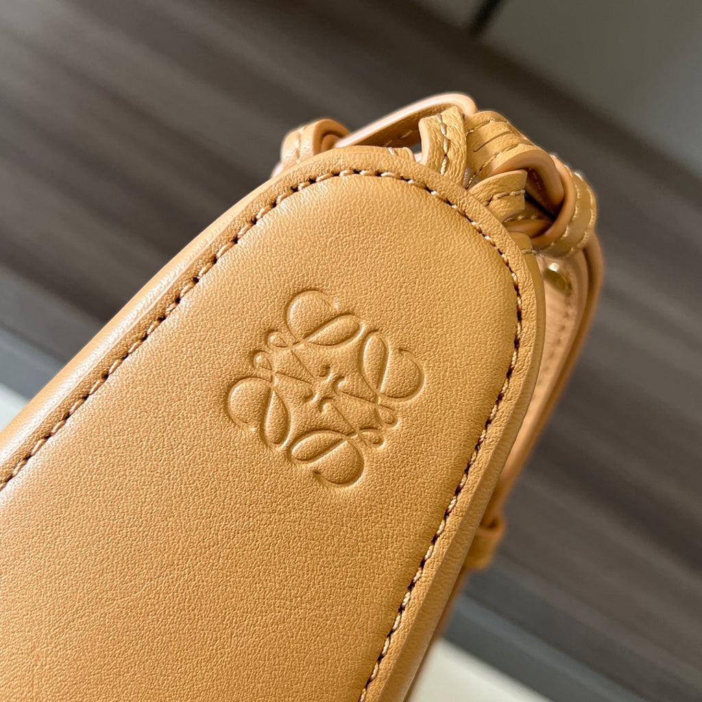 LOEWE LOE LUNA HOBO 28 BAG IN PASTEL ORANGE CALFSKIN