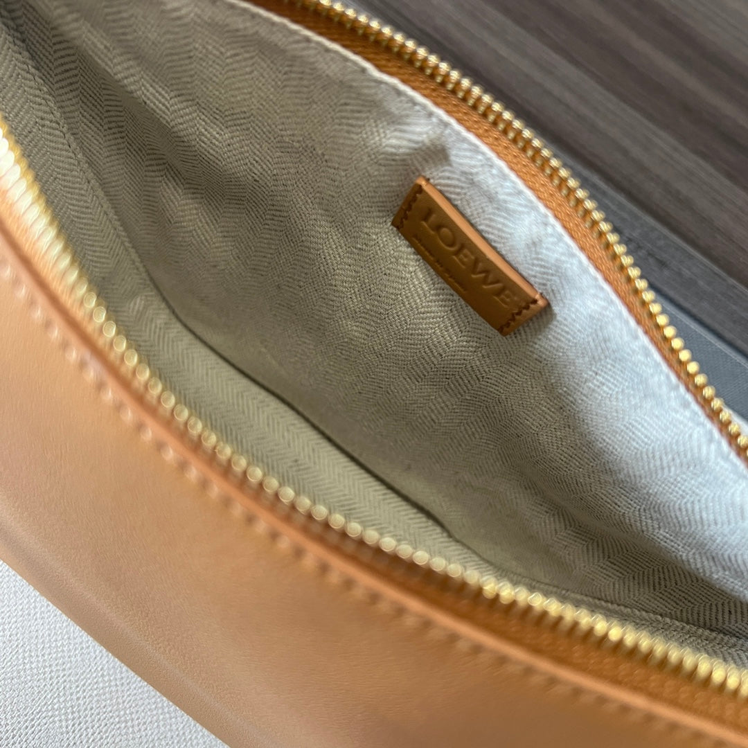 LOEWE LOE LUNA HOBO 28 BAG IN PASTEL ORANGE CALFSKIN