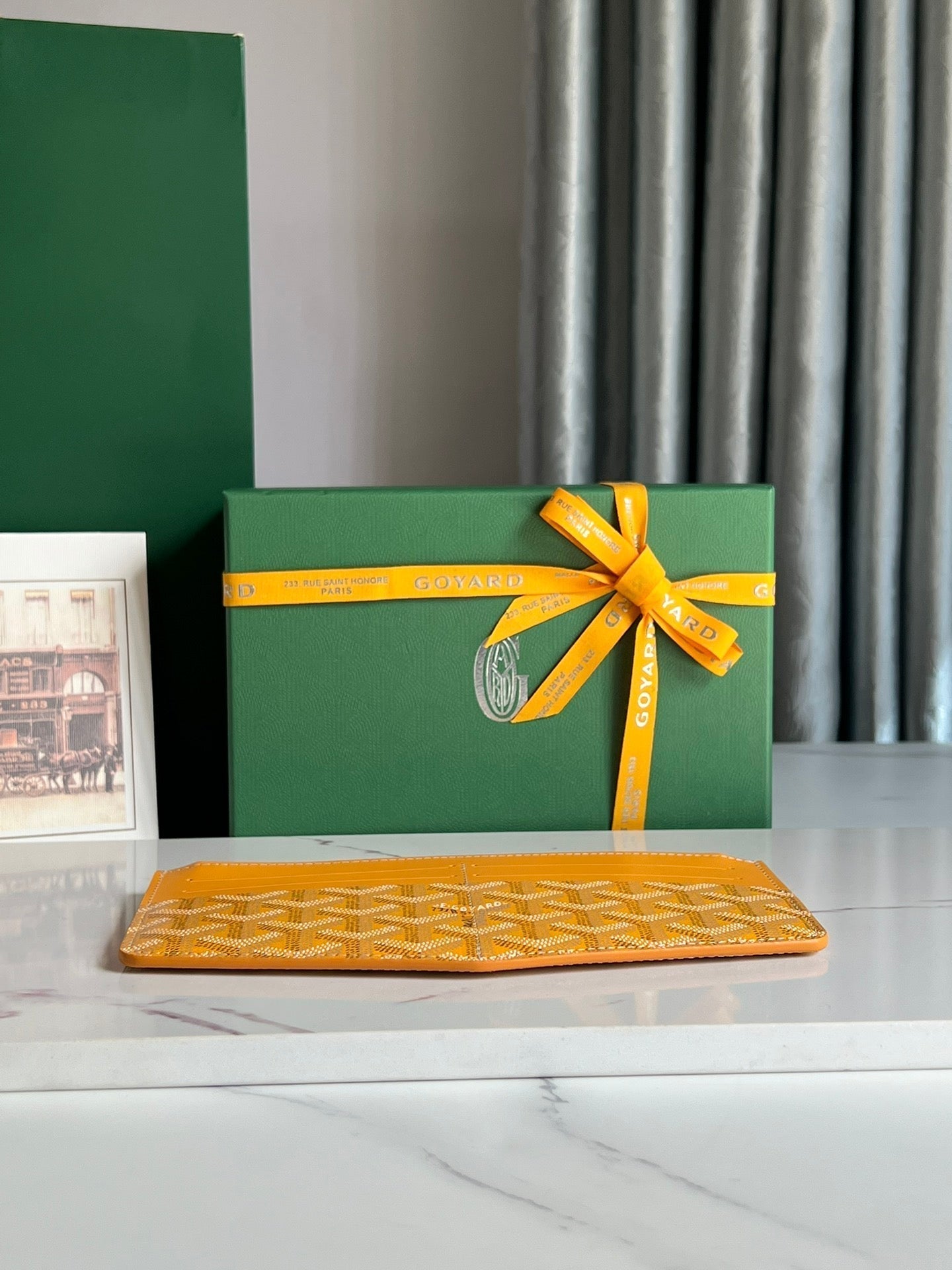GOYARD INSERT LOUISE 21 IN YELLOW GOYARDINE CANVAS