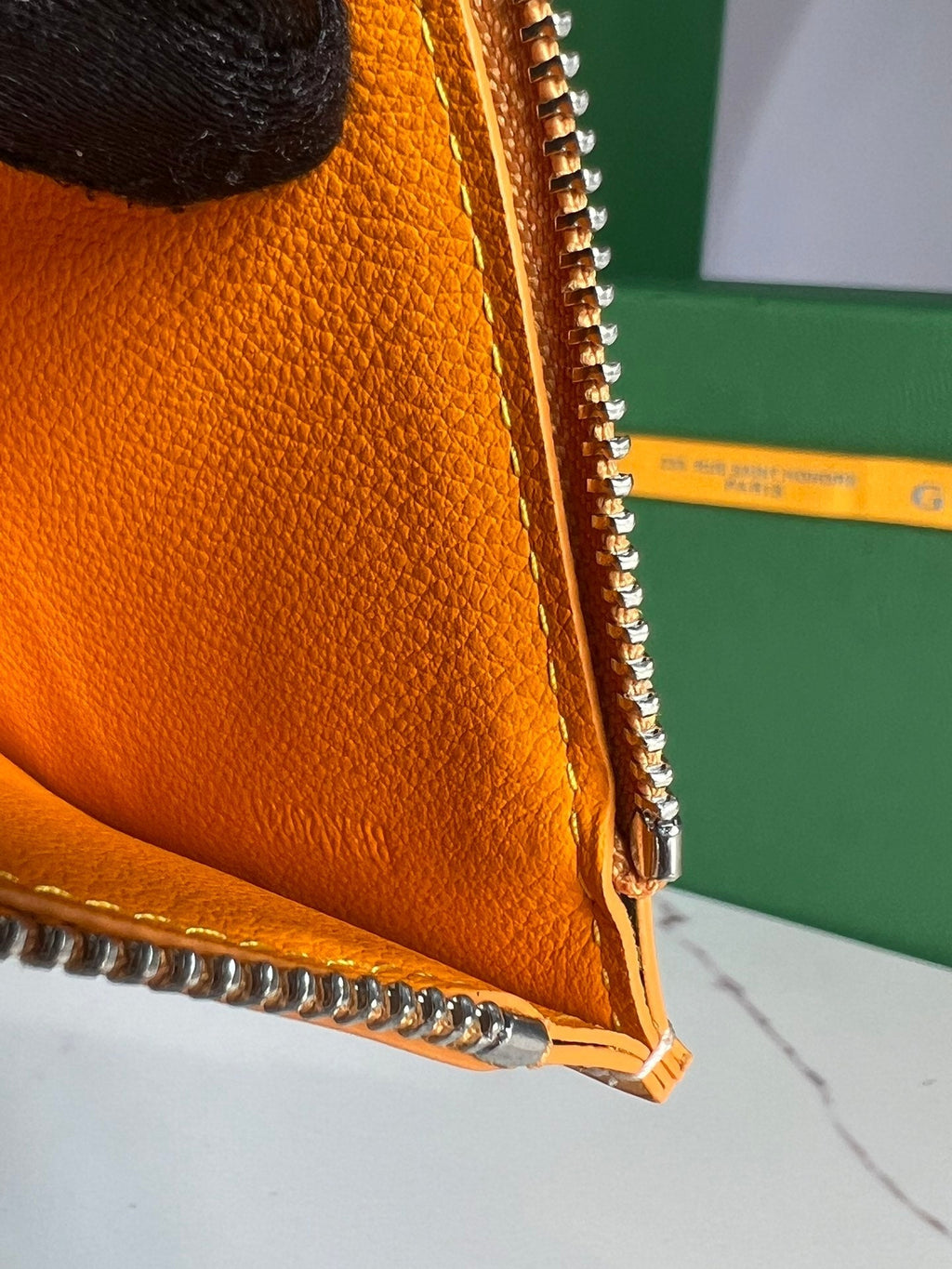 GOYARD INSERT LOUISE 21 IN YELLOW GOYARDINE CANVAS
