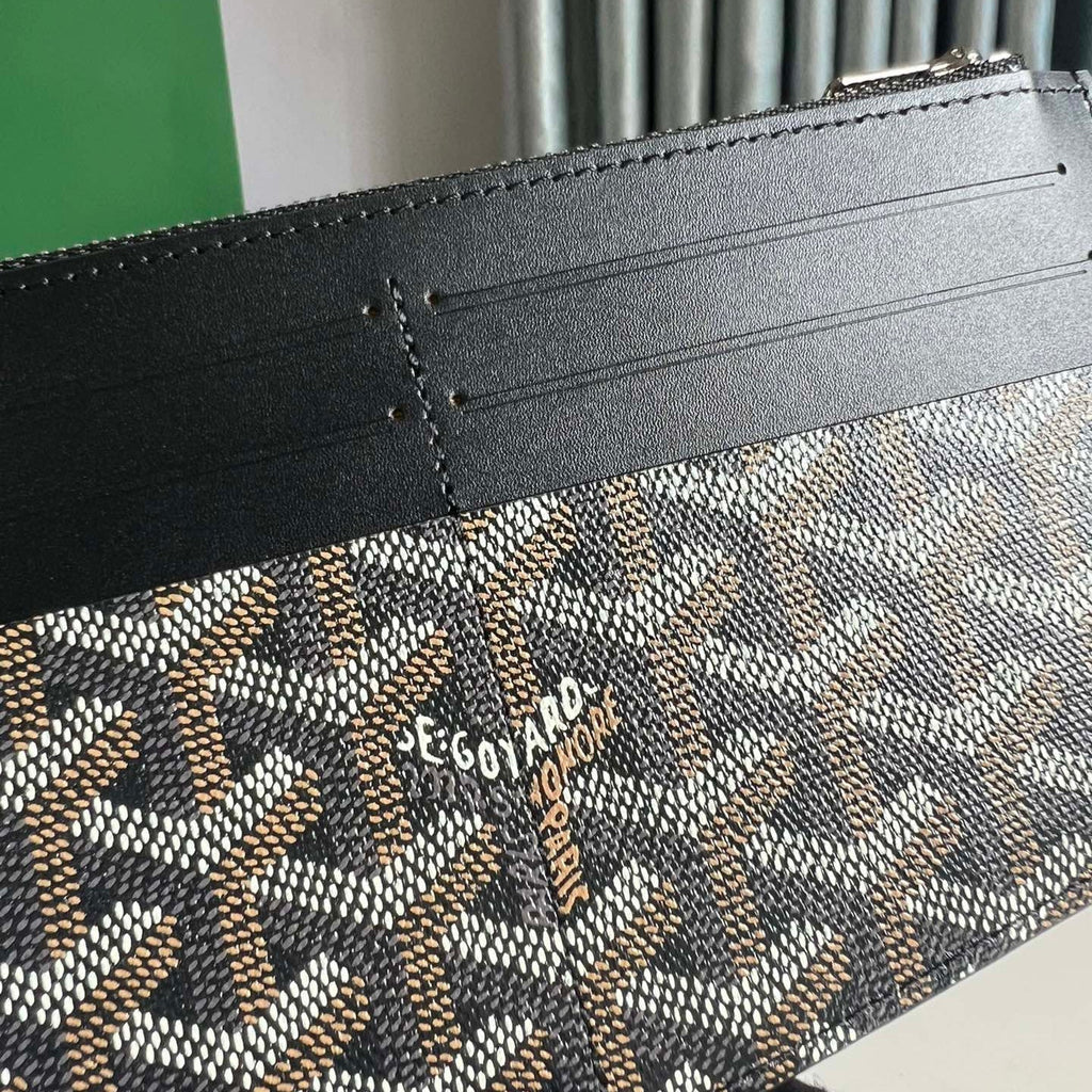GOYARD INSERT LOUISE 21 IN BLACK GOYARDINE CANVAS