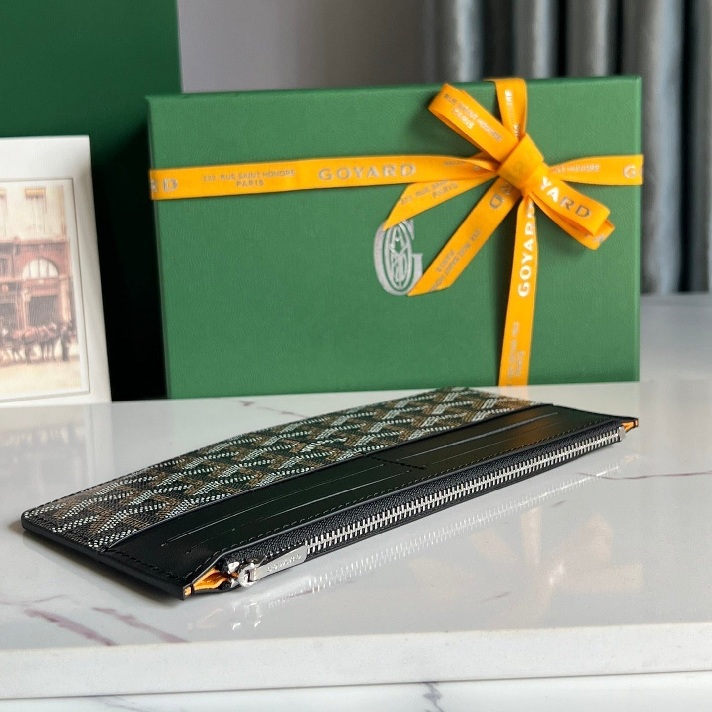 GOYARD INSERT LOUISE 21 IN BLACK GOYARDINE CANVAS