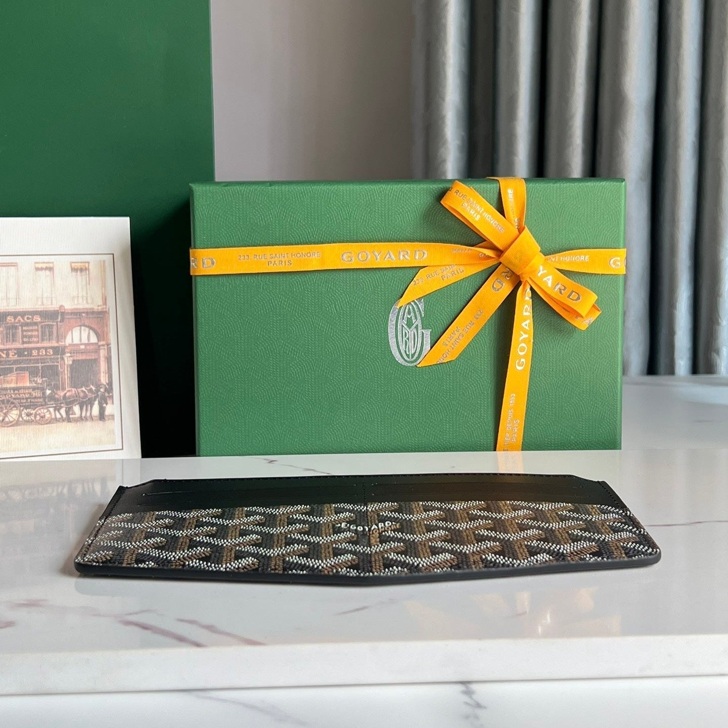 GOYARD INSERT LOUISE 21 IN BLACK GOYARDINE CANVAS