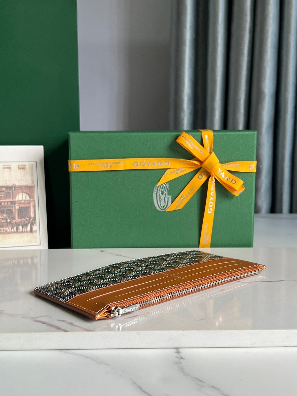 GOYARD INSERT LOUISE 21 IN BROWN GOYARDINE CANVAS