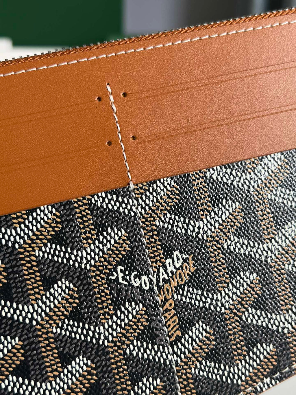 GOYARD INSERT LOUISE 21 IN BROWN GOYARDINE CANVAS