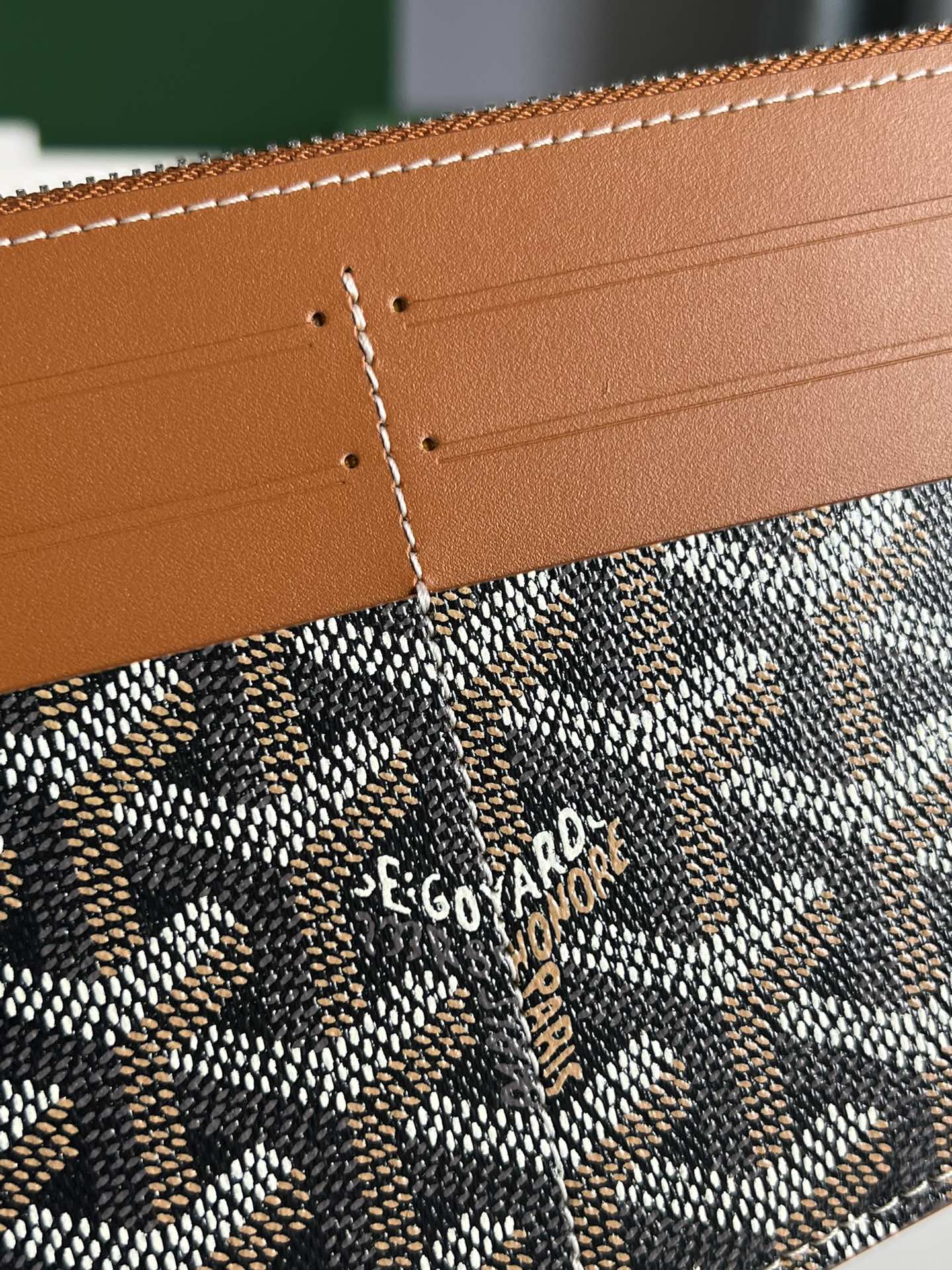 GOYARD INSERT LOUISE 21 IN BROWN GOYARDINE CANVAS