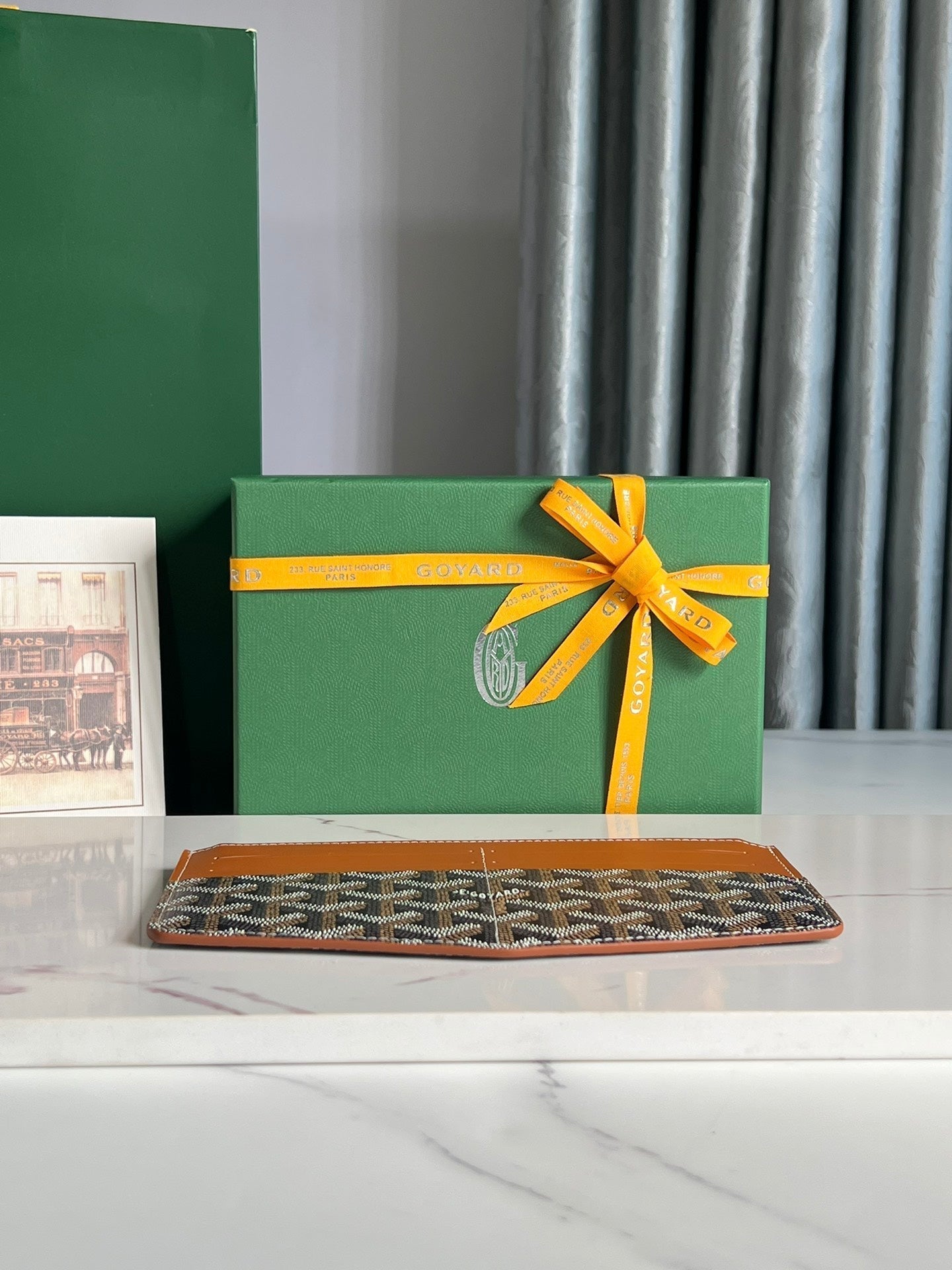 GOYARD INSERT LOUISE 21 IN BROWN GOYARDINE CANVAS