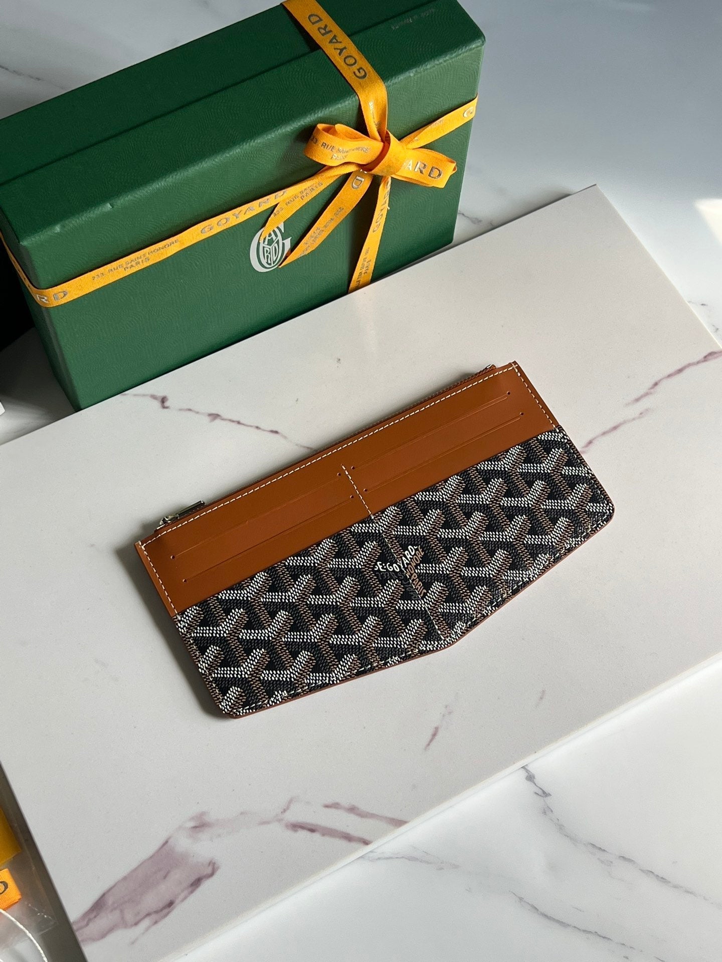 GOYARD INSERT LOUISE 21 IN BROWN GOYARDINE CANVAS