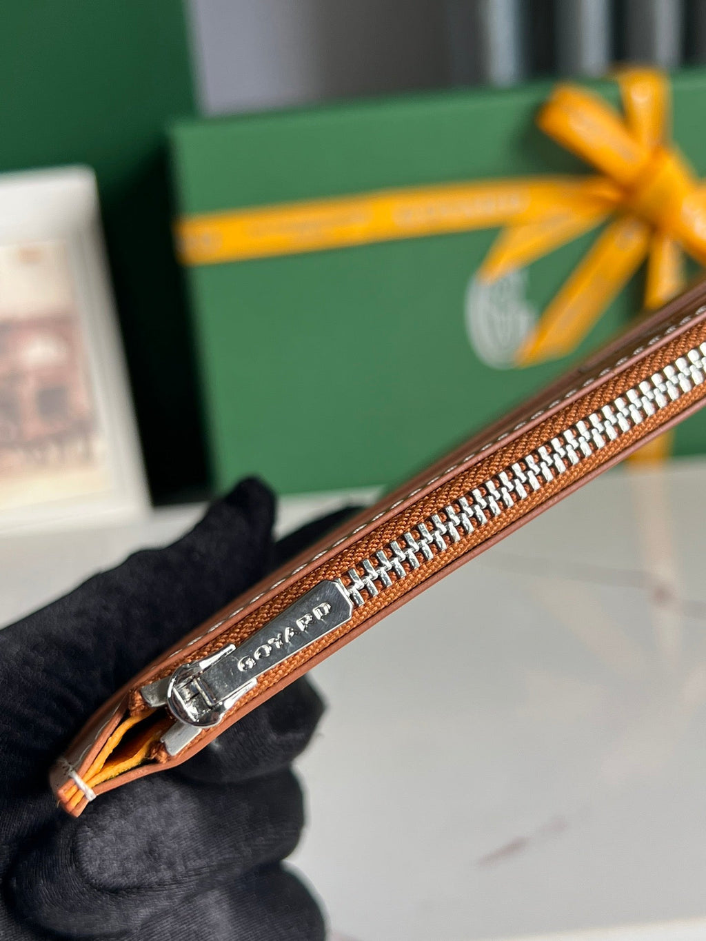 GOYARD INSERT LOUISE 21 IN BROWN GOYARDINE CANVAS