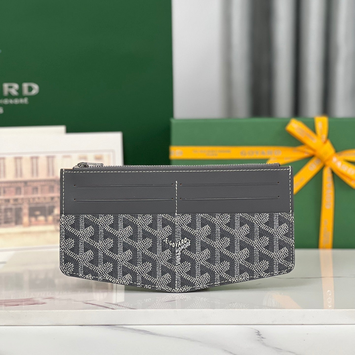 GOYARD INSERT LOUISE 21 IN GREY GOYARDINE CANVAS