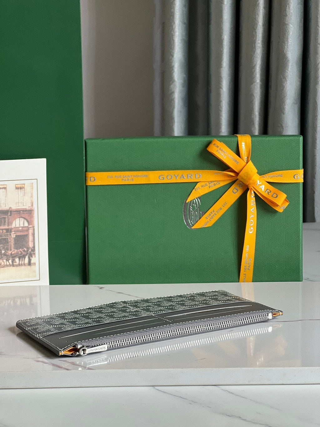 GOYARD INSERT LOUISE 21 IN GREY GOYARDINE CANVAS