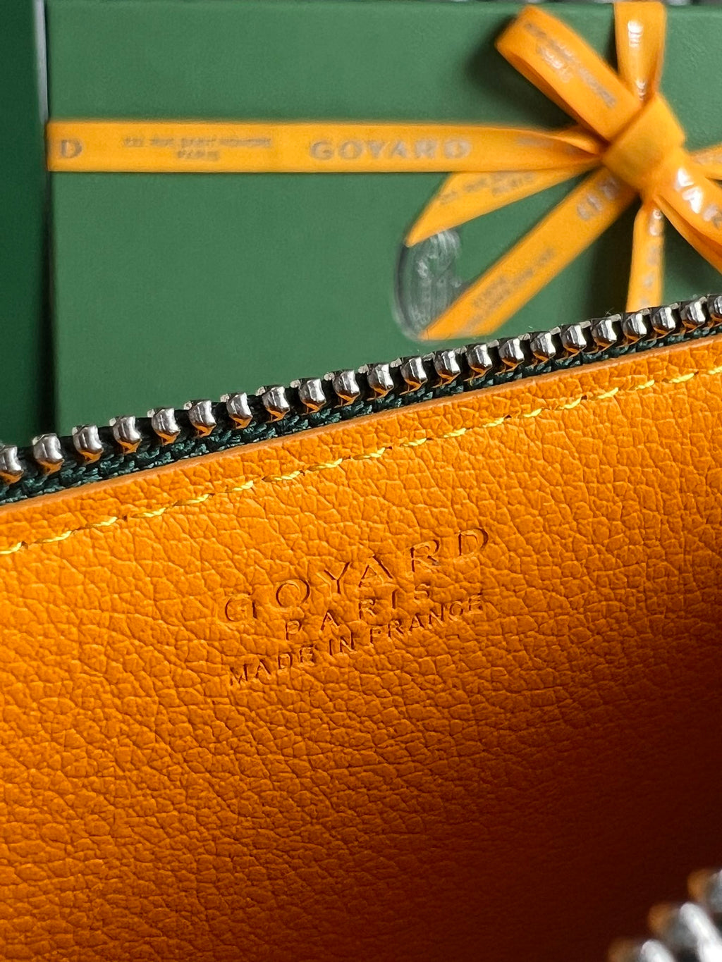 GOYARD INSERT LOUISE 21 IN GREEN GOYARDINE CANVAS