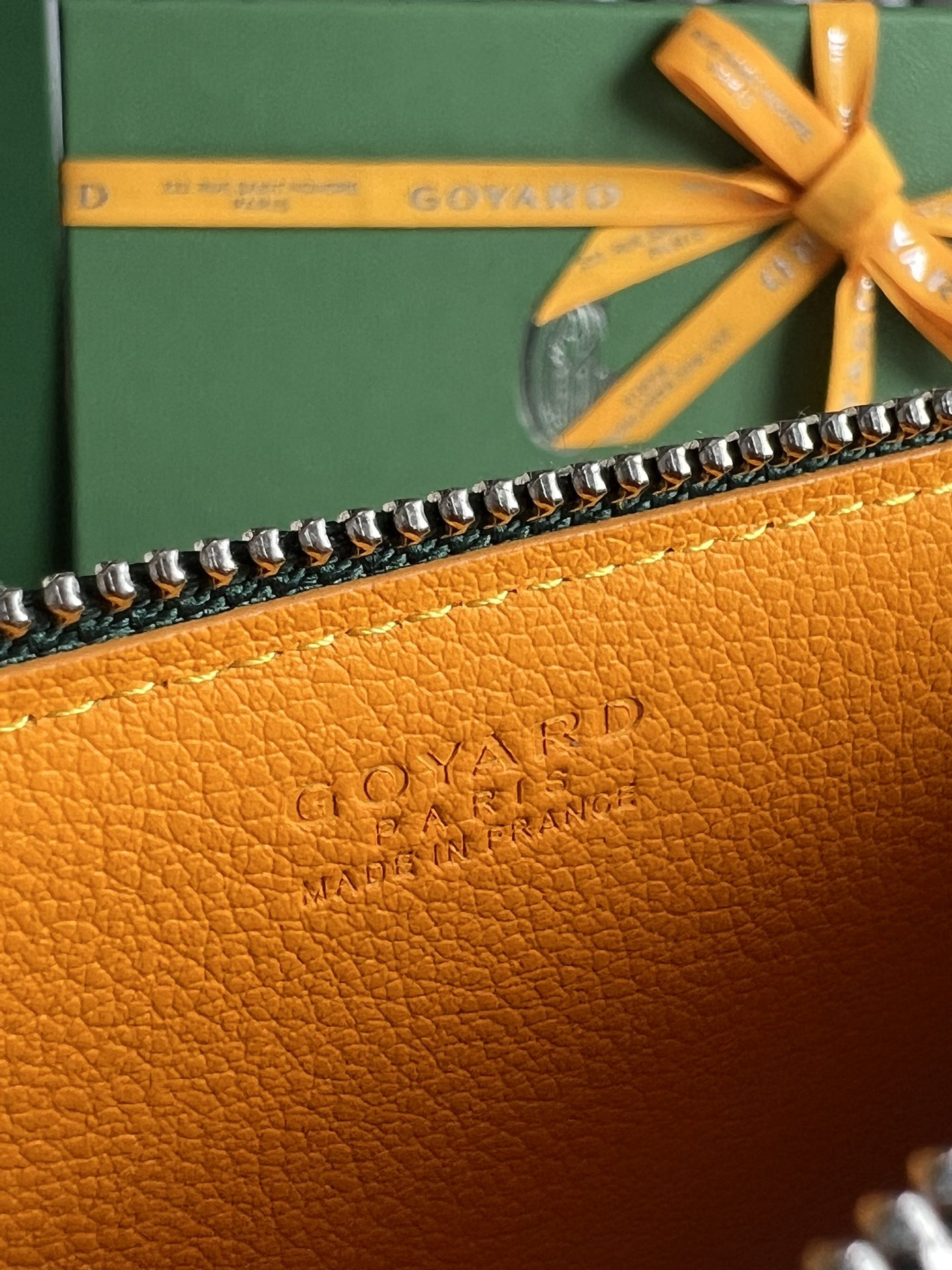 GOYARD INSERT LOUISE 21 IN GREEN GOYARDINE CANVAS