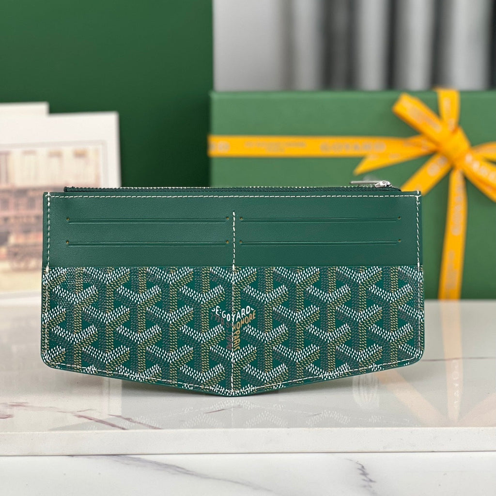 GOYARD INSERT LOUISE 21 IN GREEN GOYARDINE CANVAS