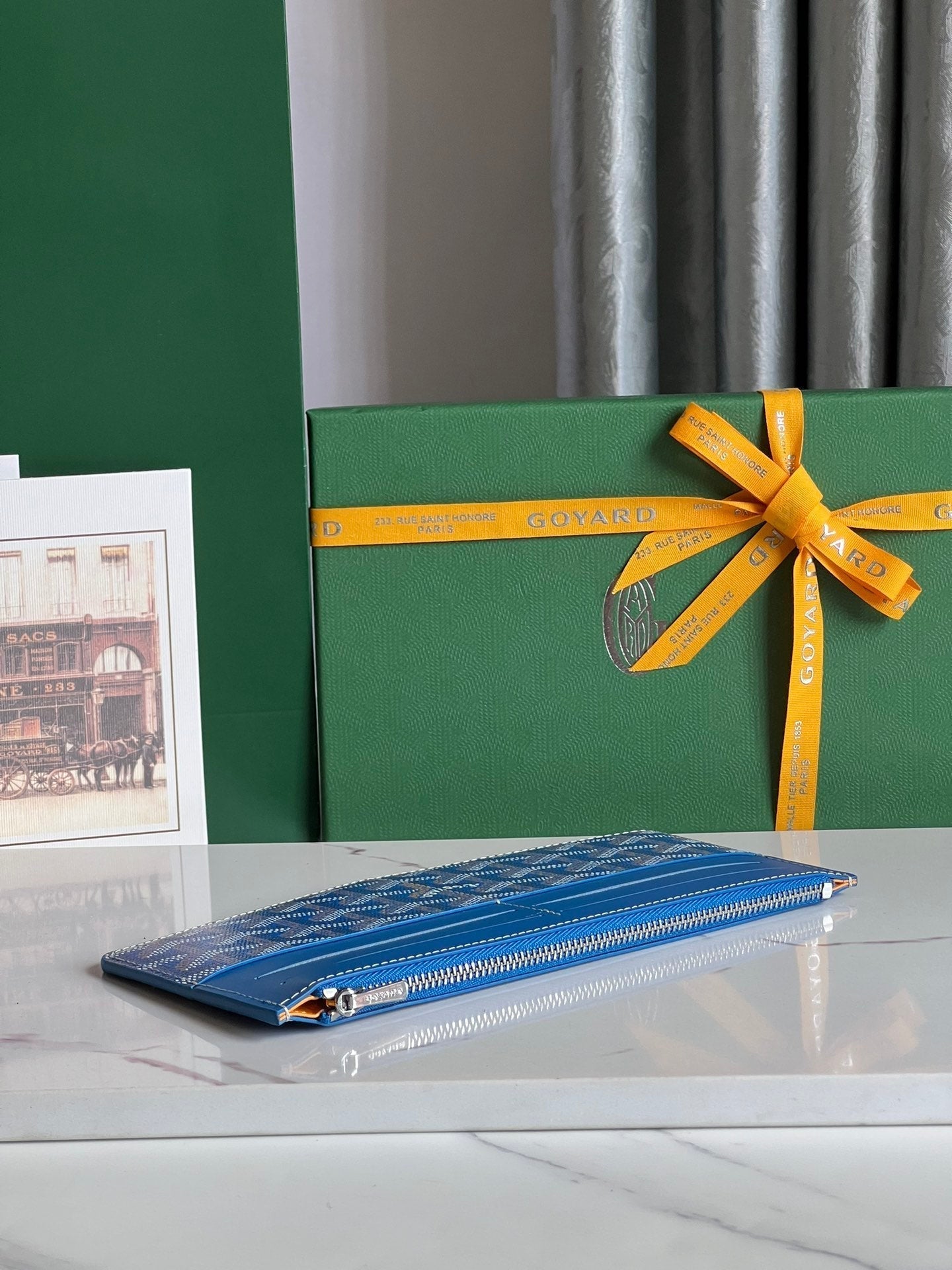 GOYARD INSERT LOUISE 21 IN TORY BLUE GOYARDINE CANVAS