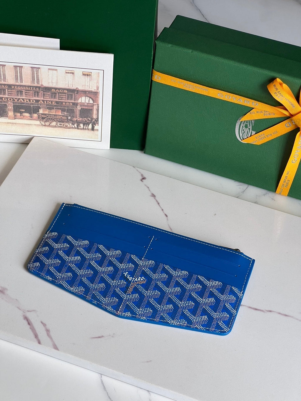 GOYARD INSERT LOUISE 21 IN TORY BLUE GOYARDINE CANVAS