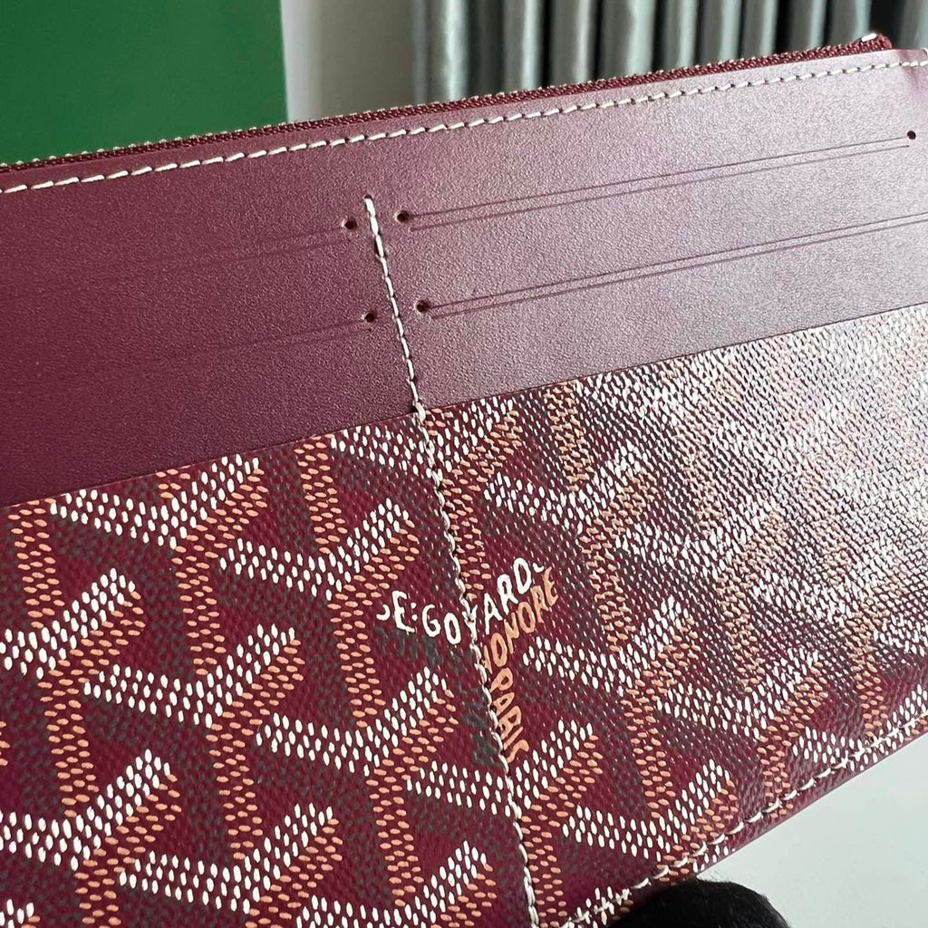 GOYARD INSERT LOUISE 21 IN BURGUNDY RED GOYARDINE CANVAS