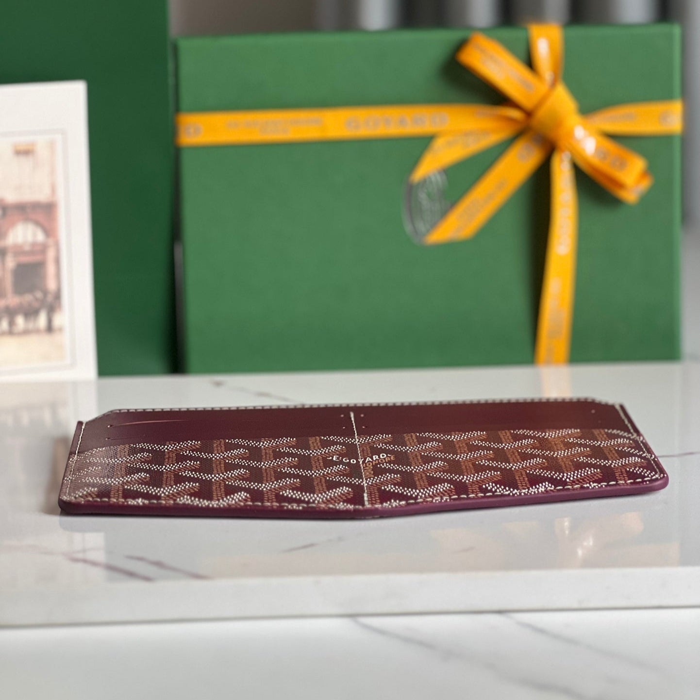 GOYARD INSERT LOUISE 21 IN BURGUNDY RED GOYARDINE CANVAS
