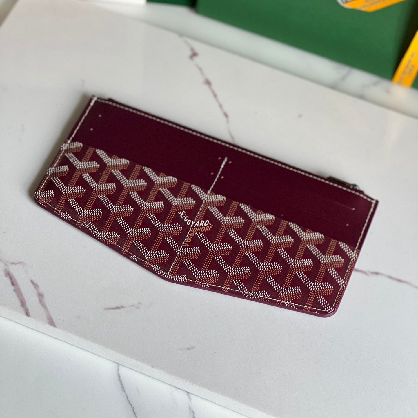 GOYARD INSERT LOUISE 21 IN BURGUNDY RED GOYARDINE CANVAS