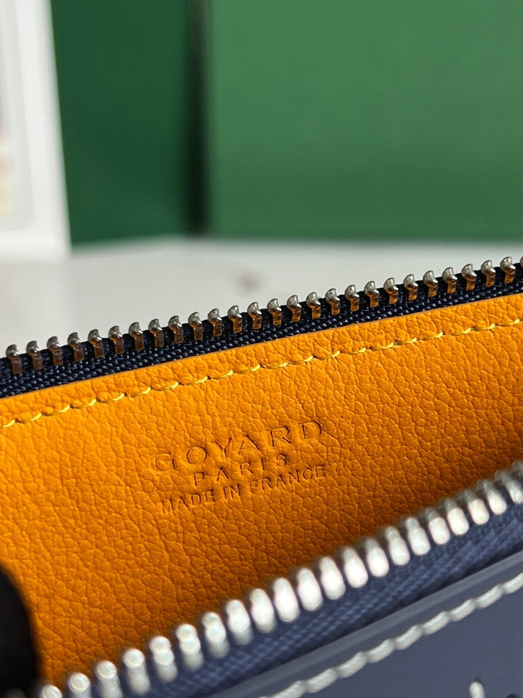 GOYARD INSERT LOUISE 21 IN GUNPOWDER BLUE GOYARDINE CANVAS