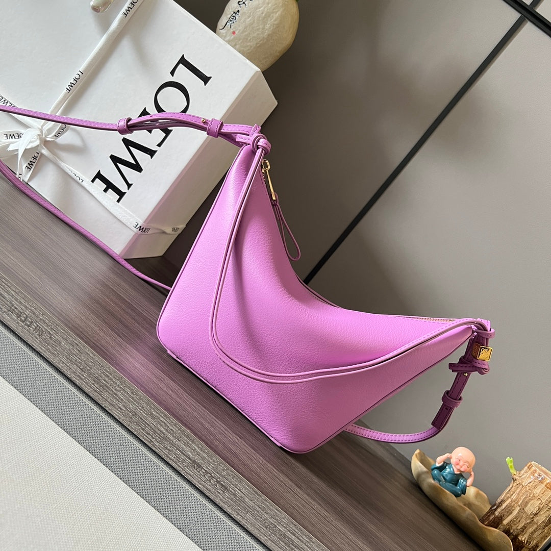 LOEWE LOE LUNA HOBO 28 BAG IN HOT PINK CALFSKIN