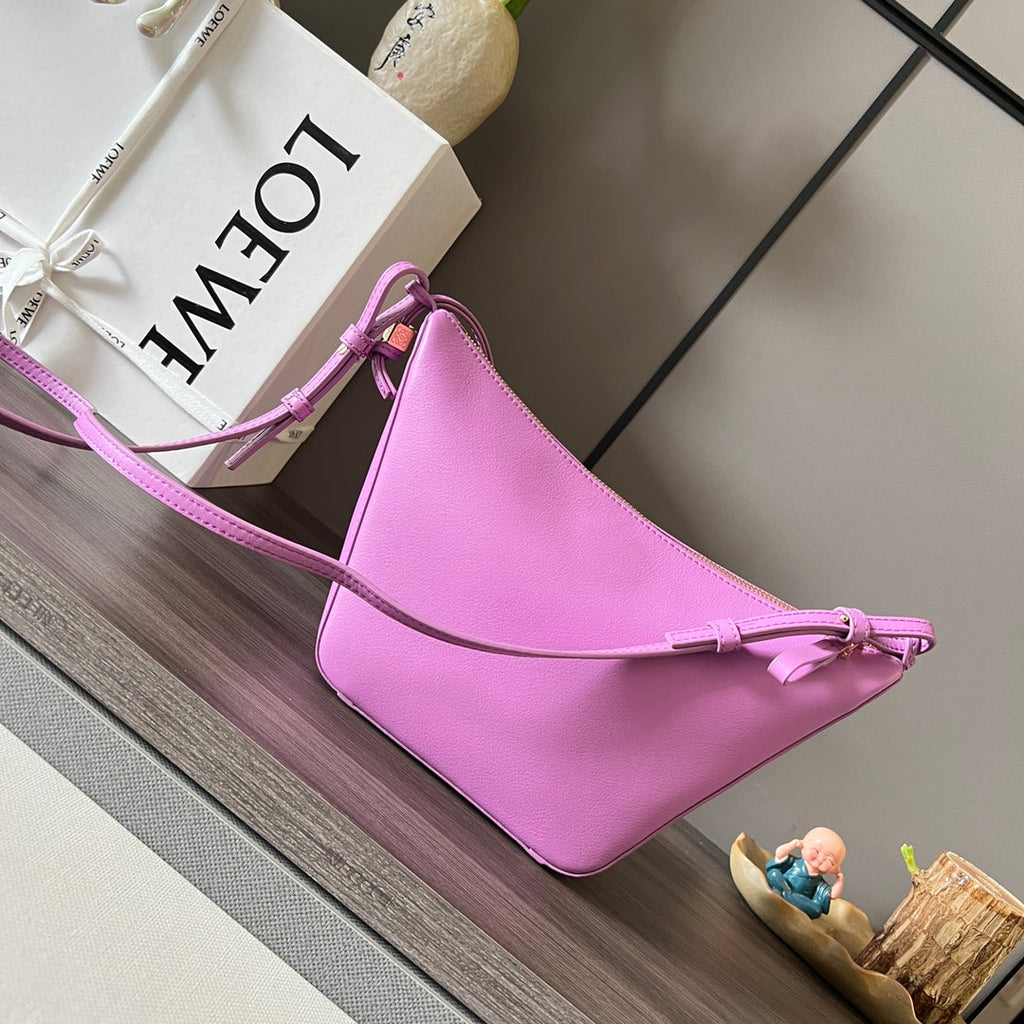 LOEWE LOE LUNA HOBO 28 BAG IN HOT PINK CALFSKIN