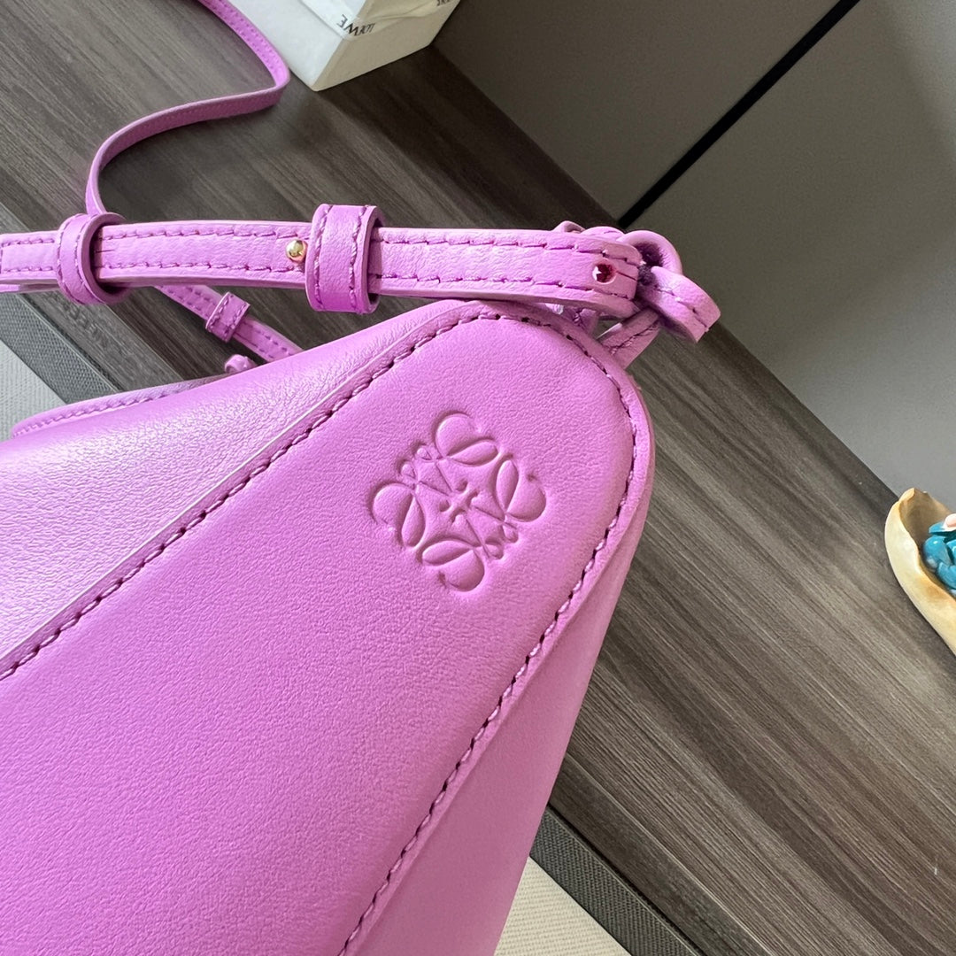 LOEWE LOE LUNA HOBO 28 BAG IN HOT PINK CALFSKIN