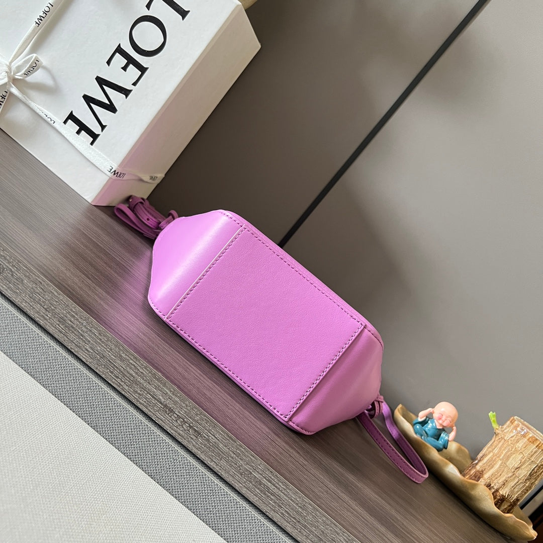 LOEWE LOE LUNA HOBO 28 BAG IN HOT PINK CALFSKIN