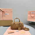 MIU MIU ARCADIE 23 BAG IN NAPLES YELLOW LAMBSKIN