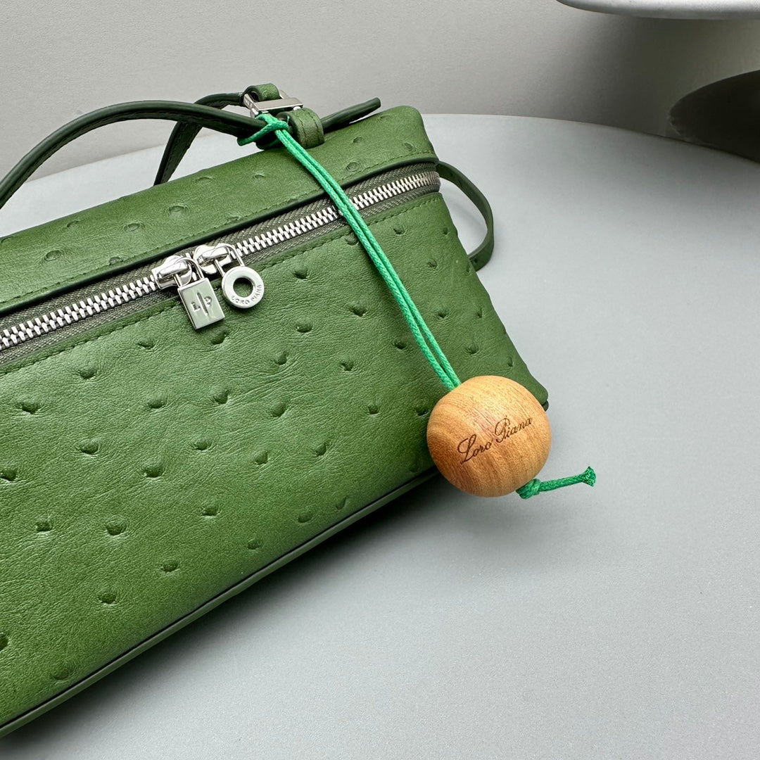 LORO PIANA EXTRA POCKET L19 IN JUNGLE GREEN OSTRICH LEATHER