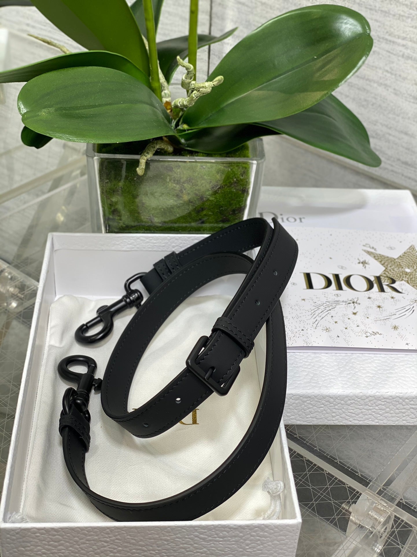 DIOR SADDLE BAG 24 IN BLACK CALFSKIN BLACK HARDWARE