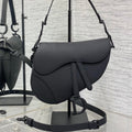 DIOR SADDLE BAG 24 IN BLACK CALFSKIN BLACK HARDWARE